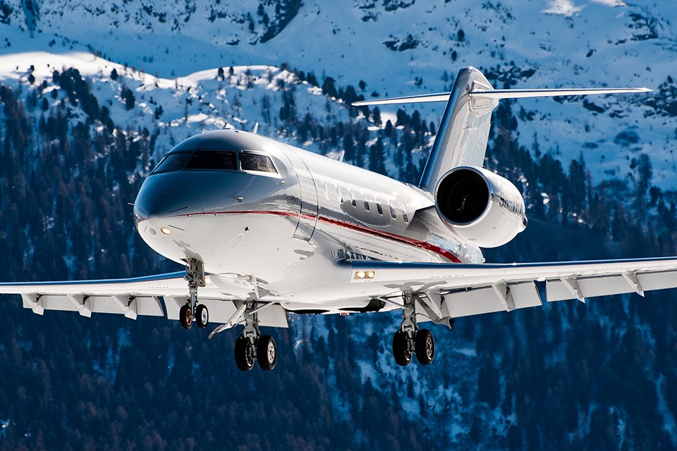 Celebrating the first flight of the Bombardier Challenger 605